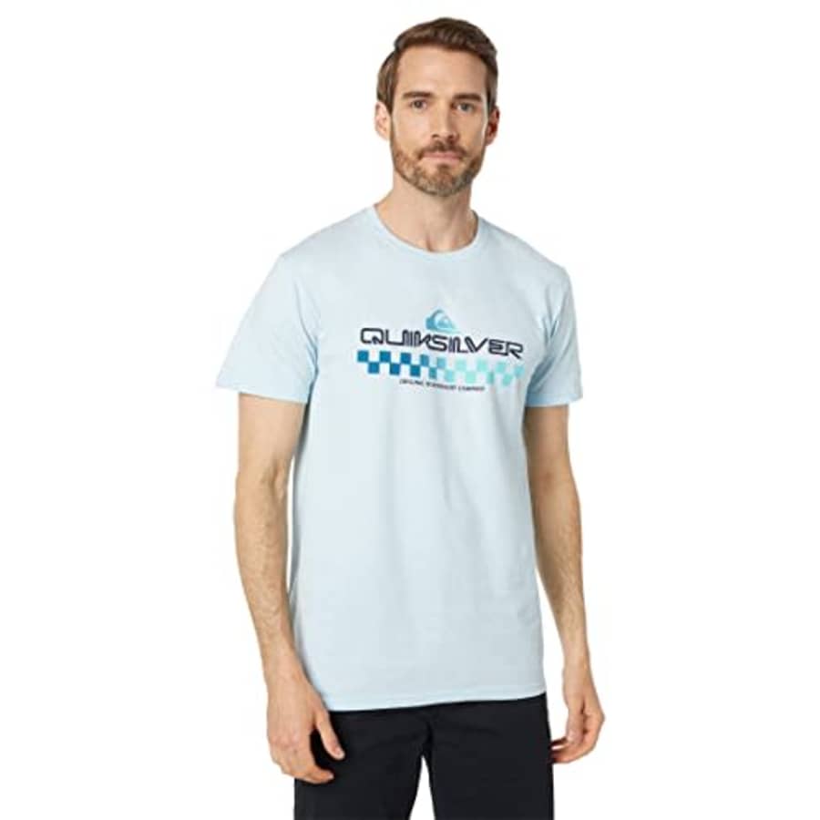 Quiksilver Men's Scripted Game Tee Shirt, Blue Grey, XL for $20 Quiksilver Men's Scripted Game Tee Shirt, Blue Grey, XL for $20