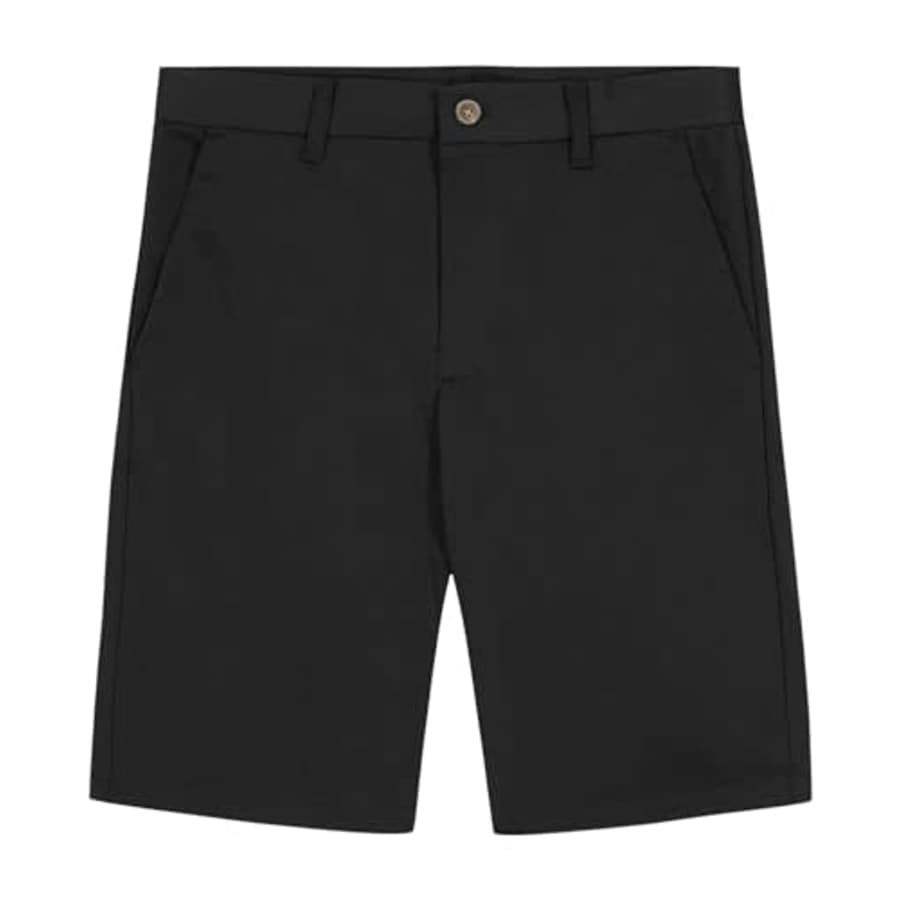 Nautica Boys' School Uniform Khaki Shorts, Moisture Wicking Performance Fabric, Wrinkle & Fade for $11