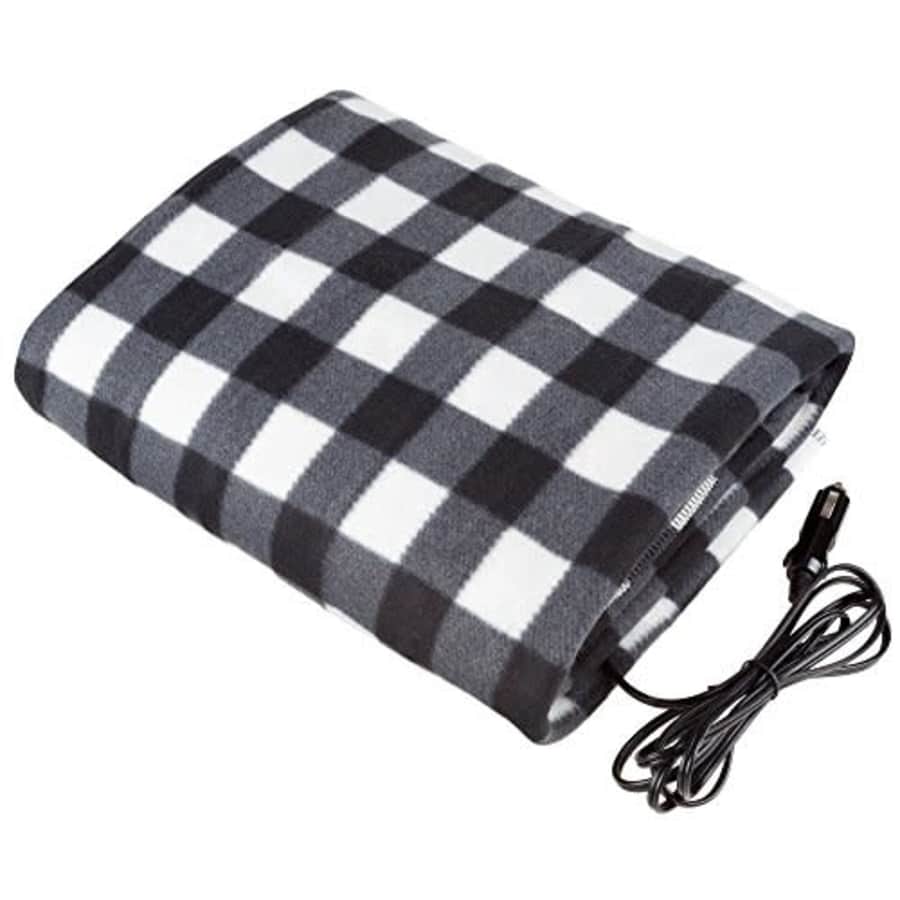 Stalwart - Electric Car Blanket- Heated 12 Volt Fleece Travel Throw for Car and RV-Great for Cold for $42