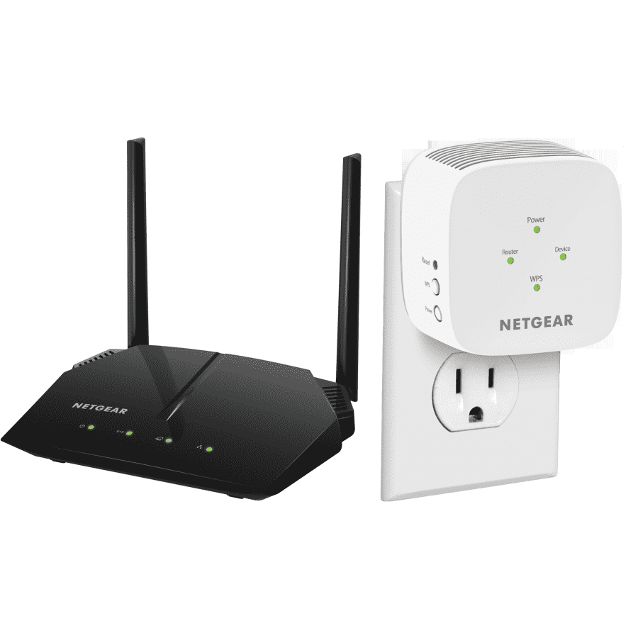 Netgear AC1200 Dual Band Ethernet Wireless Router w/ Netgear AC1200 Wireless Range Extender for $89 Netgear AC1200 Dual Band Ethernet Wireless Router w/ Netgear AC1200 Wireless Range Extender for $89