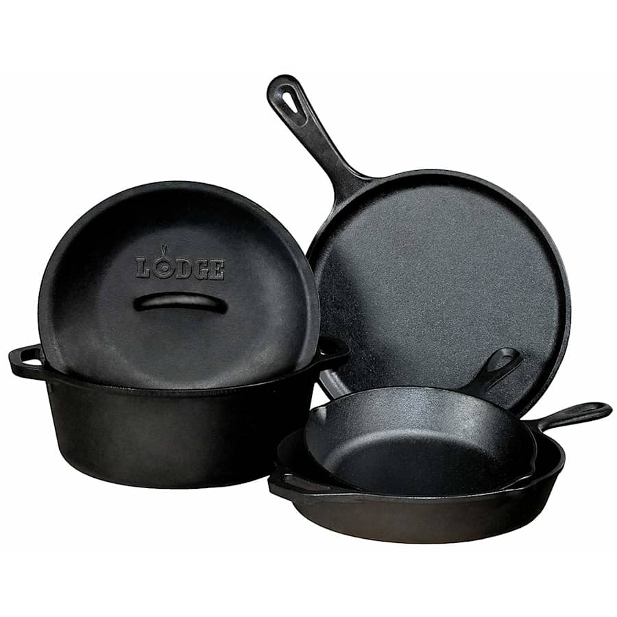 Lodge Pre-Seasoned Cast Iron 5-Piece Set for $53