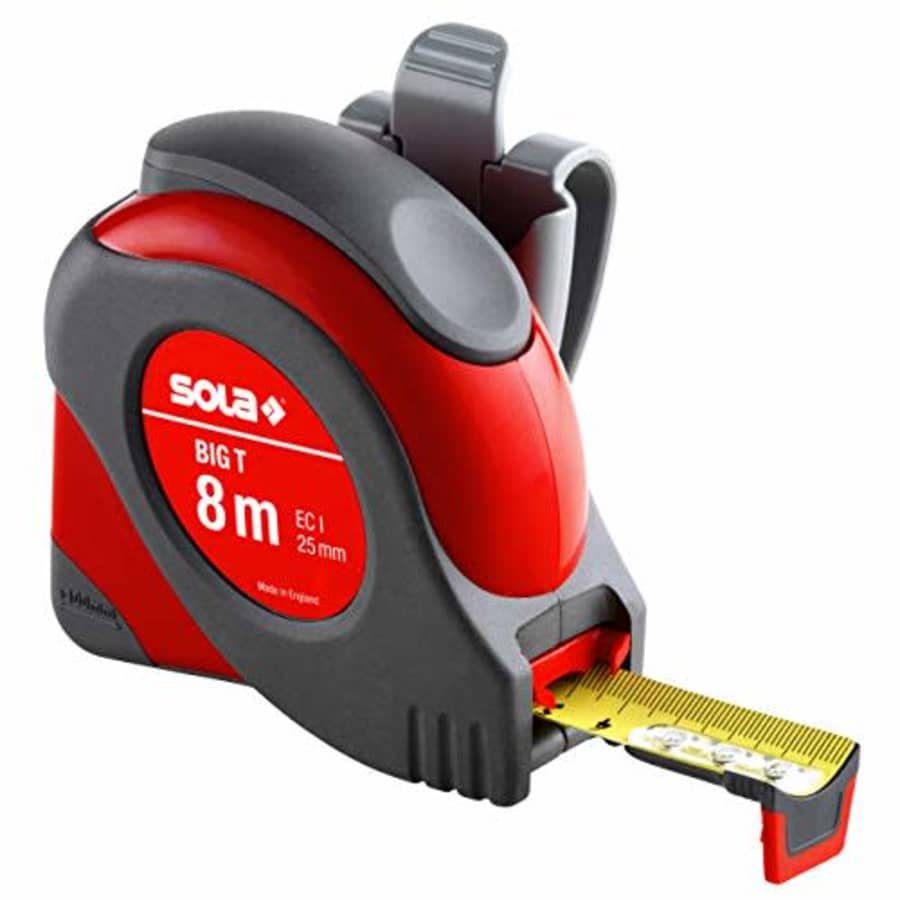 Sola-Messwerkzeuge GmbH & Co Ing. Guido Scheyer BigTL 50013501 Tape Measure 8 m x 25 mm with Stop for $66