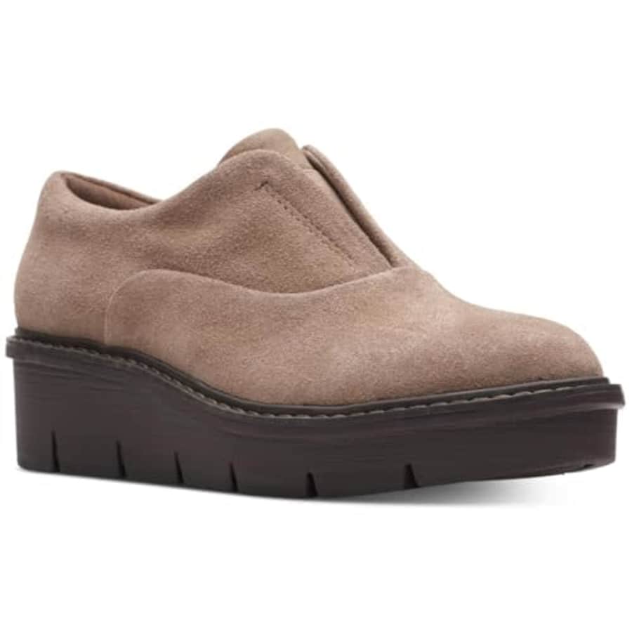 Clarks Women's Airabell Sky Loafer, Pebble Suede, 9 for $36