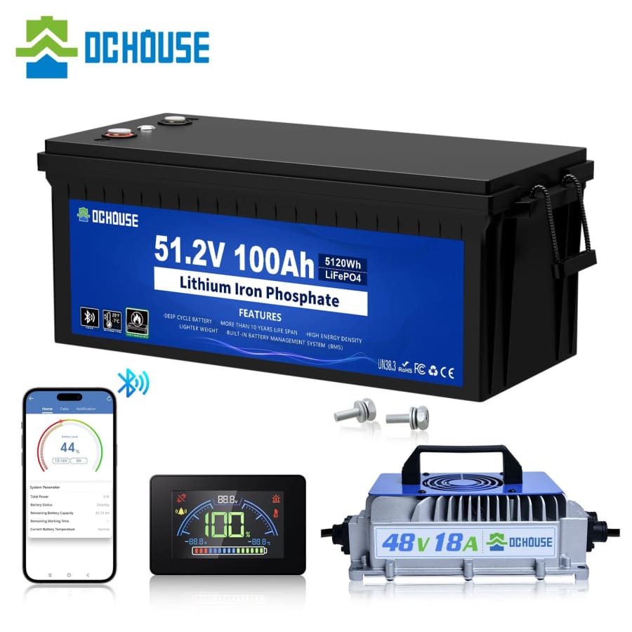 DC House 48V 100Ah Lithium Golf Cart Battery w/ Charger for $700 DC House 48V 100Ah Lithium Golf Cart Battery w/ Charger for $700