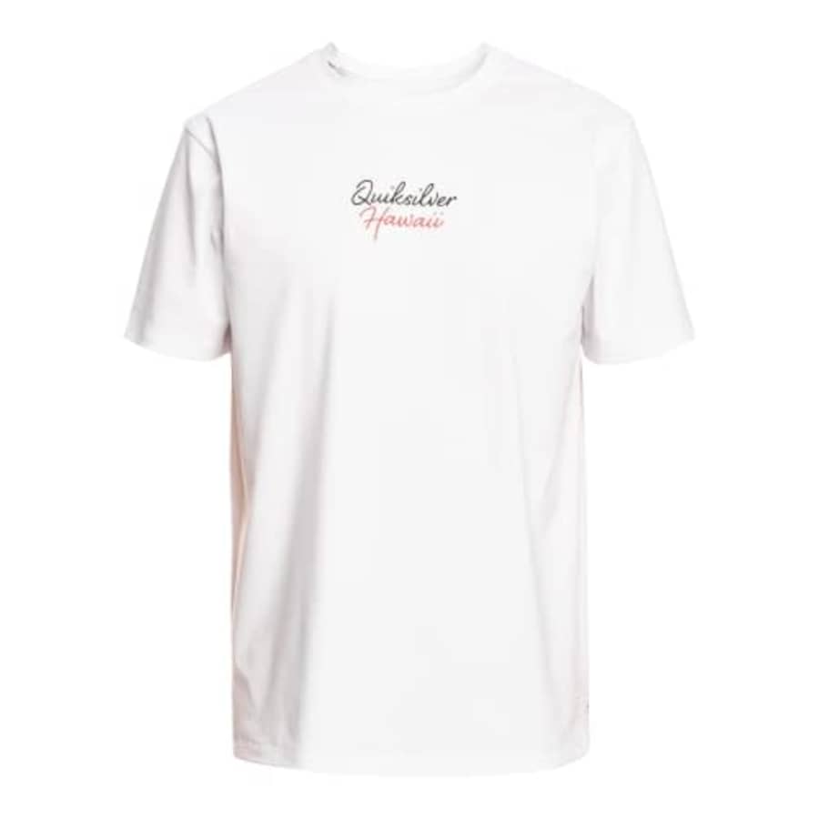 Quiksilver mens Hawaii Surf Tee Short Sleeve Surf Tee Rashguard Rash Guard Shirt, White, X-Small US for $22