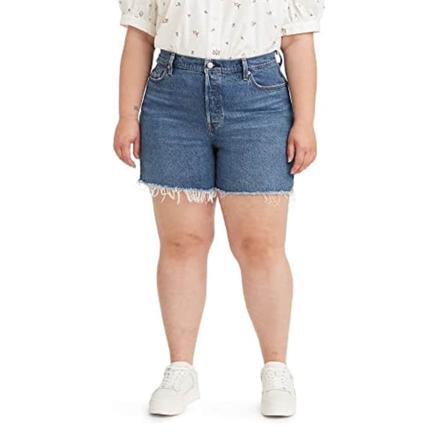 Levi's Women's Plus-Size 501 Original Shorts, (New) Salsa Mood-Dark Indigo, 36 for $40
