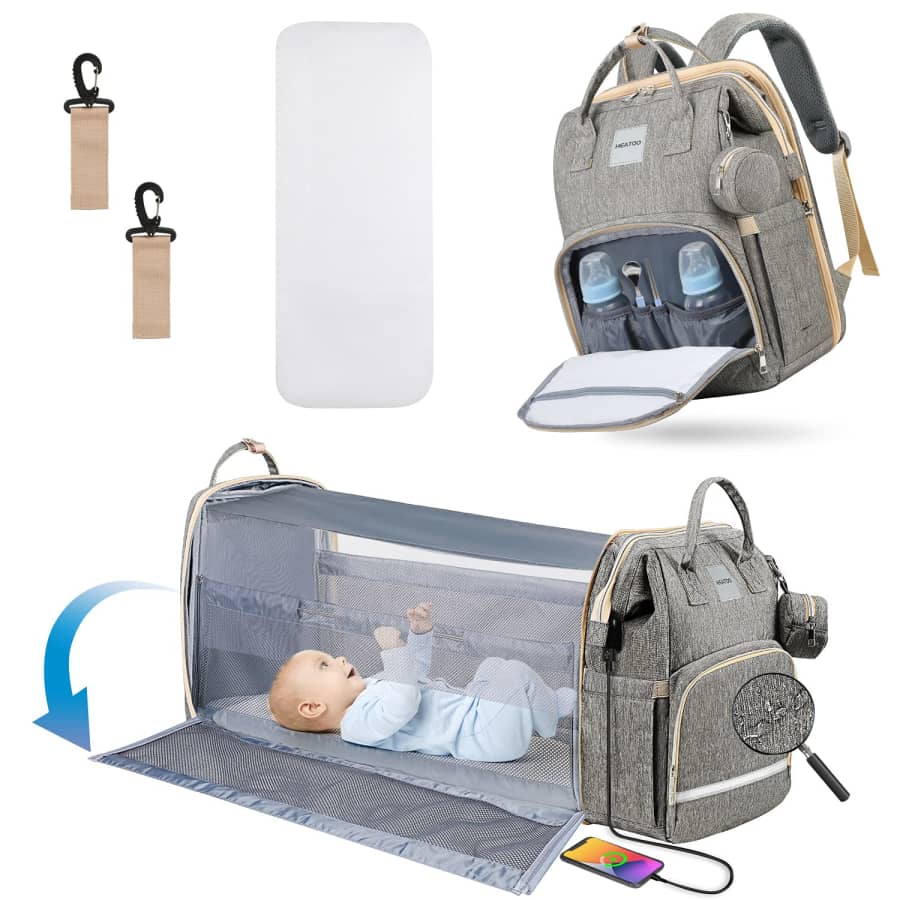 Heatoo 3-in-1 Diaper Backpack for $23