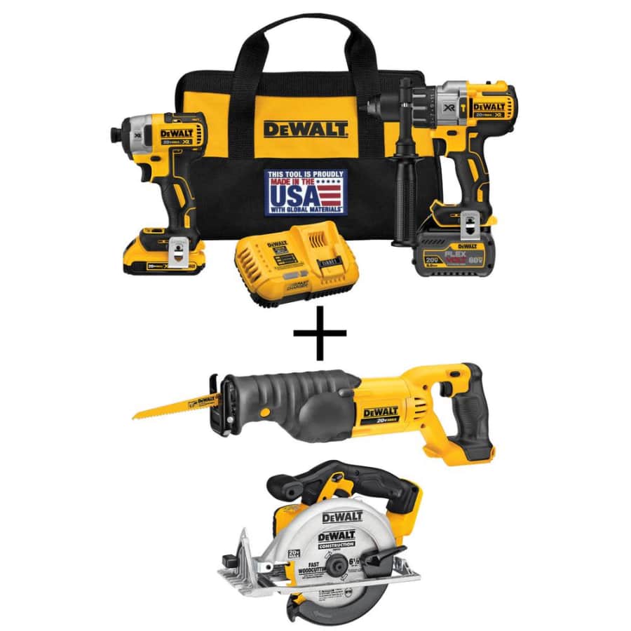 DeWalt 20V MAX Lithium-Ion Cordless Brushless Combo Kit for $399 DeWalt 20V MAX Lithium-Ion Cordless Brushless Combo Kit for $399