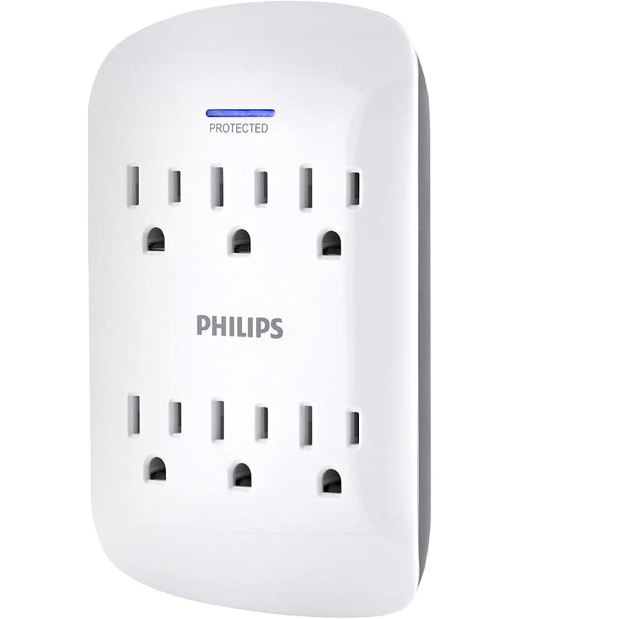 Philips 6-Outlet Wall Mounted Surge Protector for $11 Philips 6-Outlet Wall Mounted Surge Protector for $11