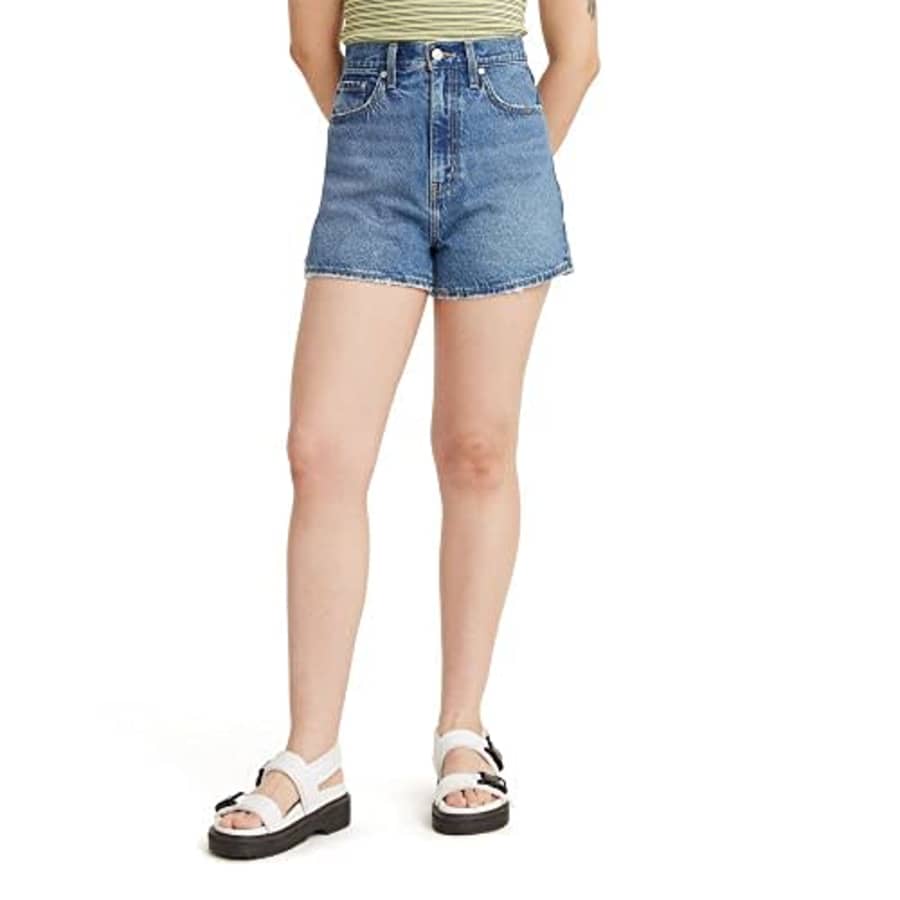 Levi's Women's Premium High Loose Shorts, Link In Bio-Medium Indigo, 26 for $70