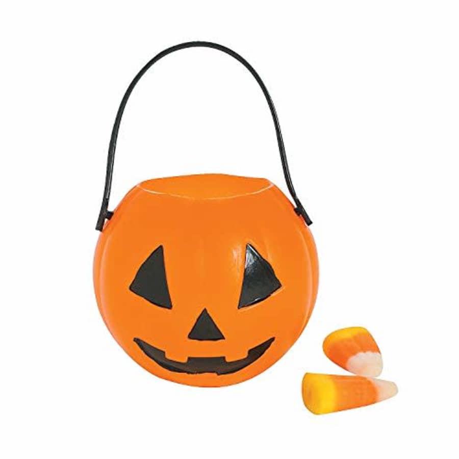 Fun Express Mini Plastic Pumpkin Buckets (set of 12) Halloween Party Supplies for $14