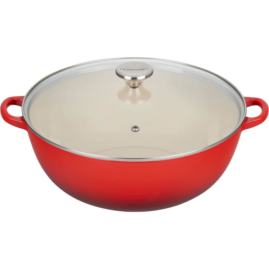 Le Creuset 7.5-Quart Enameled Cast Iron Chef's Oven with Glass Lid: $159 Le Creuset 7.5-Quart Enameled Cast Iron Chef's Oven with Glass Lid: $159