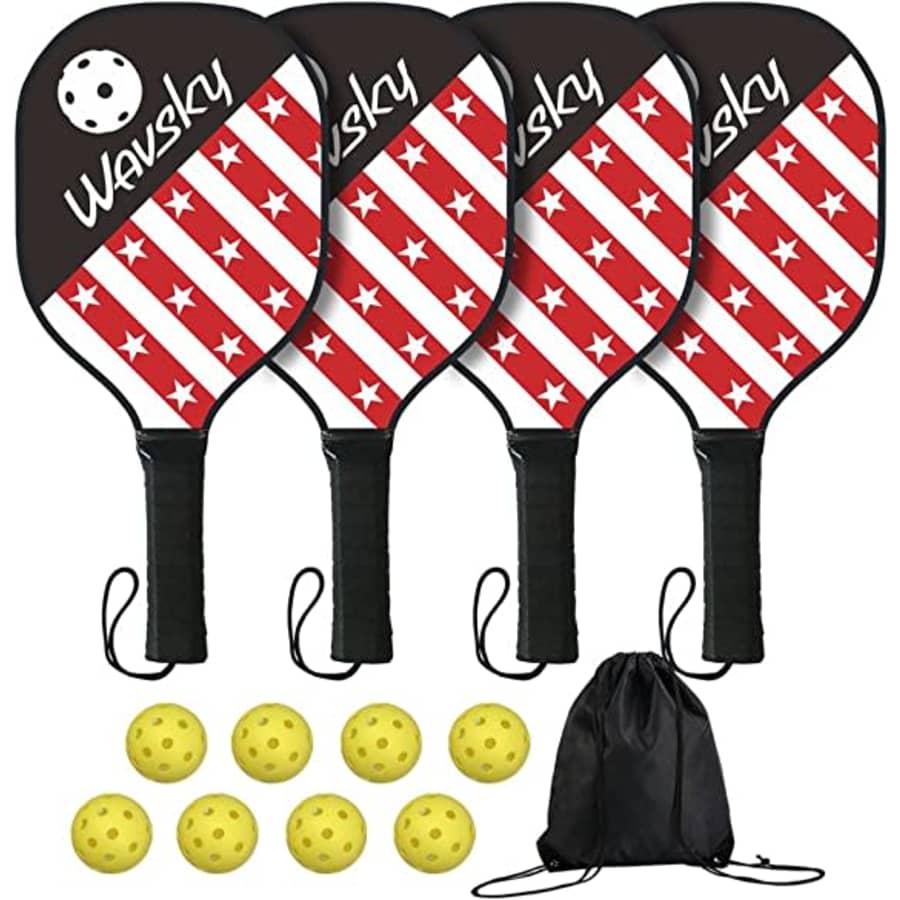 Wavsky 4-Paddle Pickle Ball Set for $24 Wavsky 4-Paddle Pickle Ball Set for $24