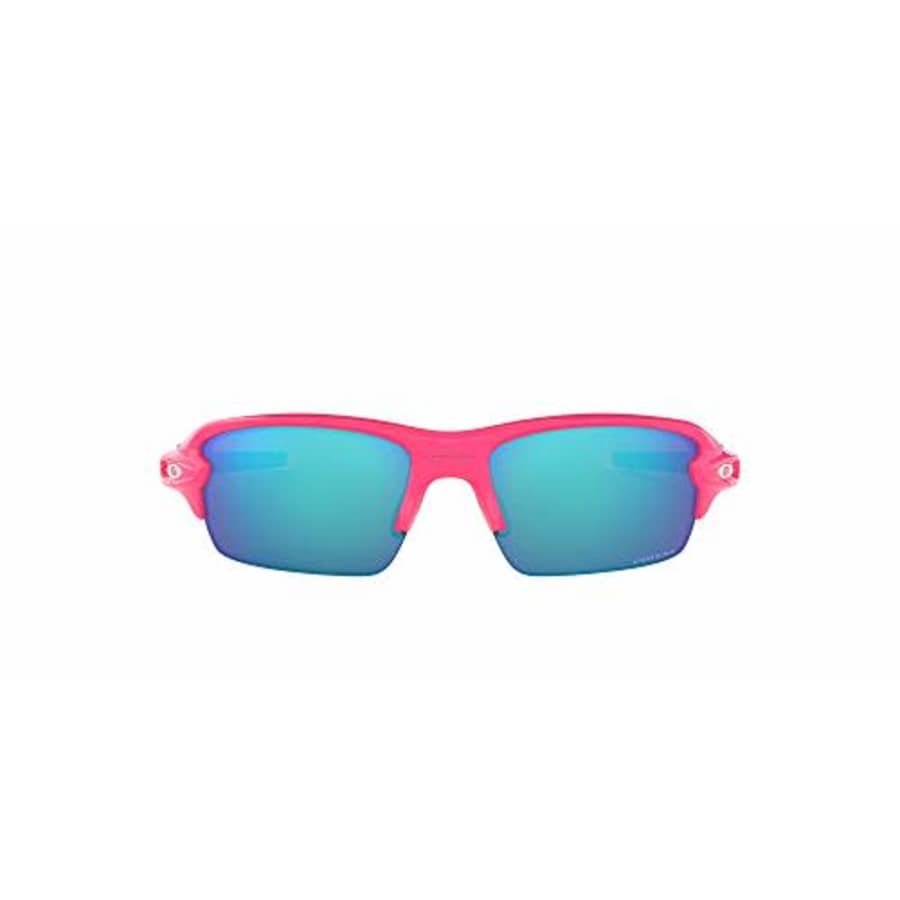 Oakley Youth Boy's OJ9005 Flak XS Rectangular Sunglasses, Neon Pink/Prizm Sapphire, 59 mm for $146