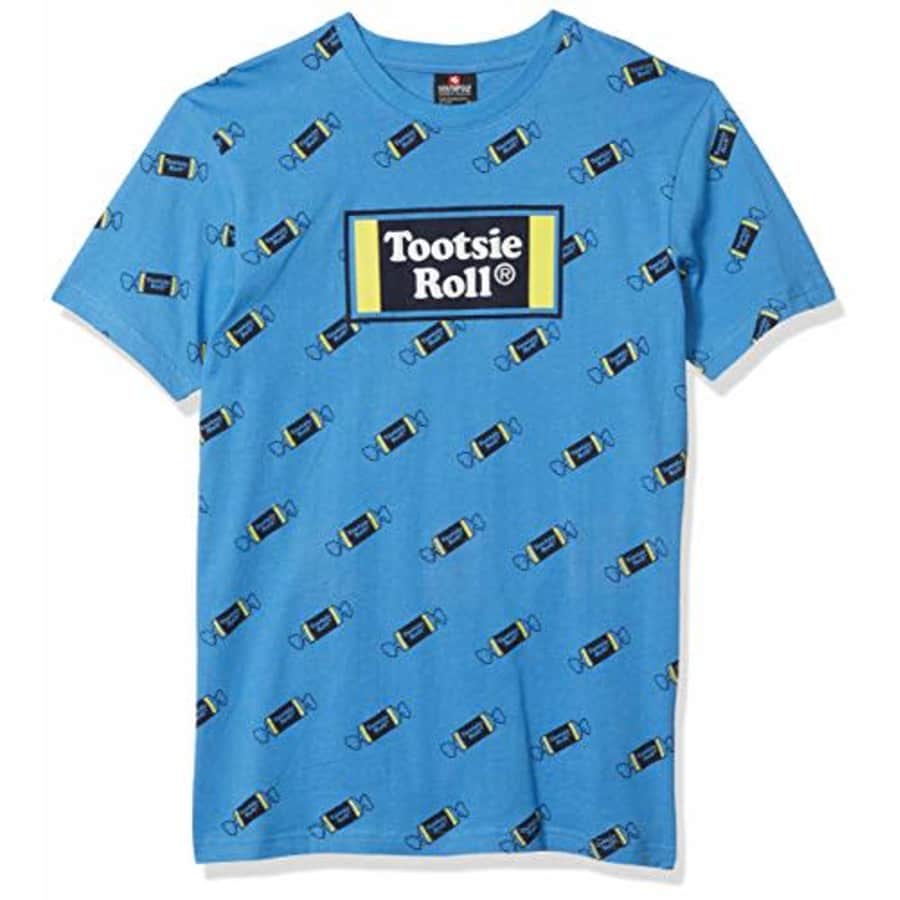 Southpole Men's T-Shirt, Sky Blue Allover Tootsie, Medium for $18
