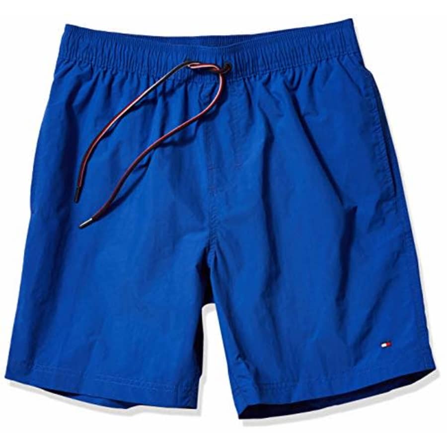 Tommy Hilfiger Men's 7" Swim Trunks, Cobalt Blue, MD for $24