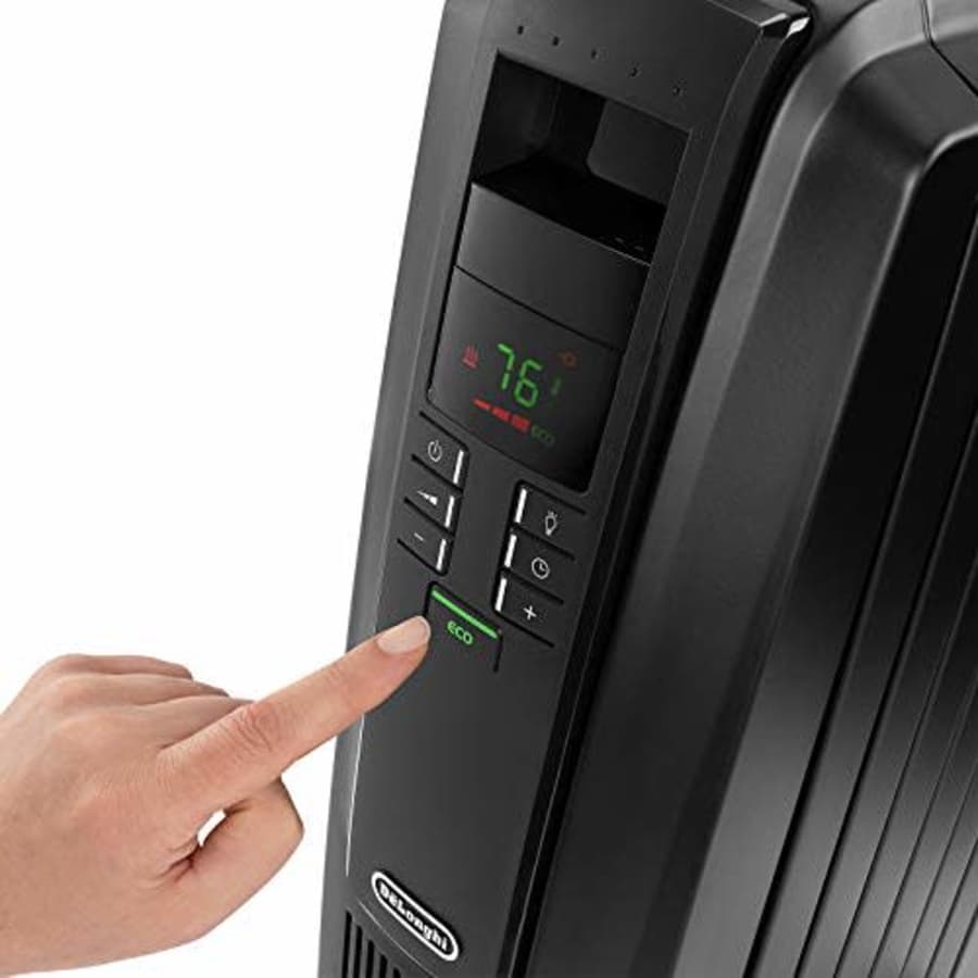 DeLonghi De'Longhi Oil-Filled Radiator Space Heater, Quiet 1500W, Adjustable Thermostat, 3 Heat Settings, for $198 DeLonghi De'Longhi Oil-Filled Radiator Space Heater, Quiet 1500W, Adjustable Thermostat, 3 Heat Settings, for $198