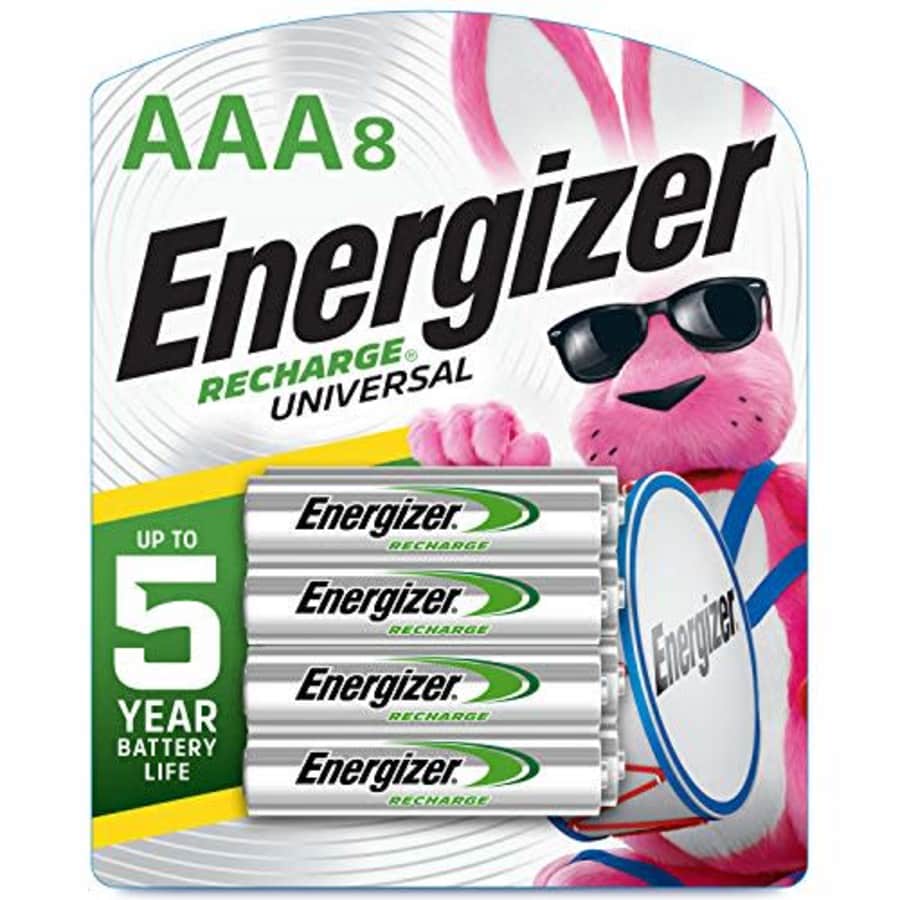 Energizer Rechargeable AAA Batteries, 700 mAh NiMH, Pre-charged, Chargeable for 1,000 Cycles, 8 for $21 Energizer Rechargeable AAA Batteries, 700 mAh NiMH, Pre-charged, Chargeable for 1,000 Cycles, 8 for $21