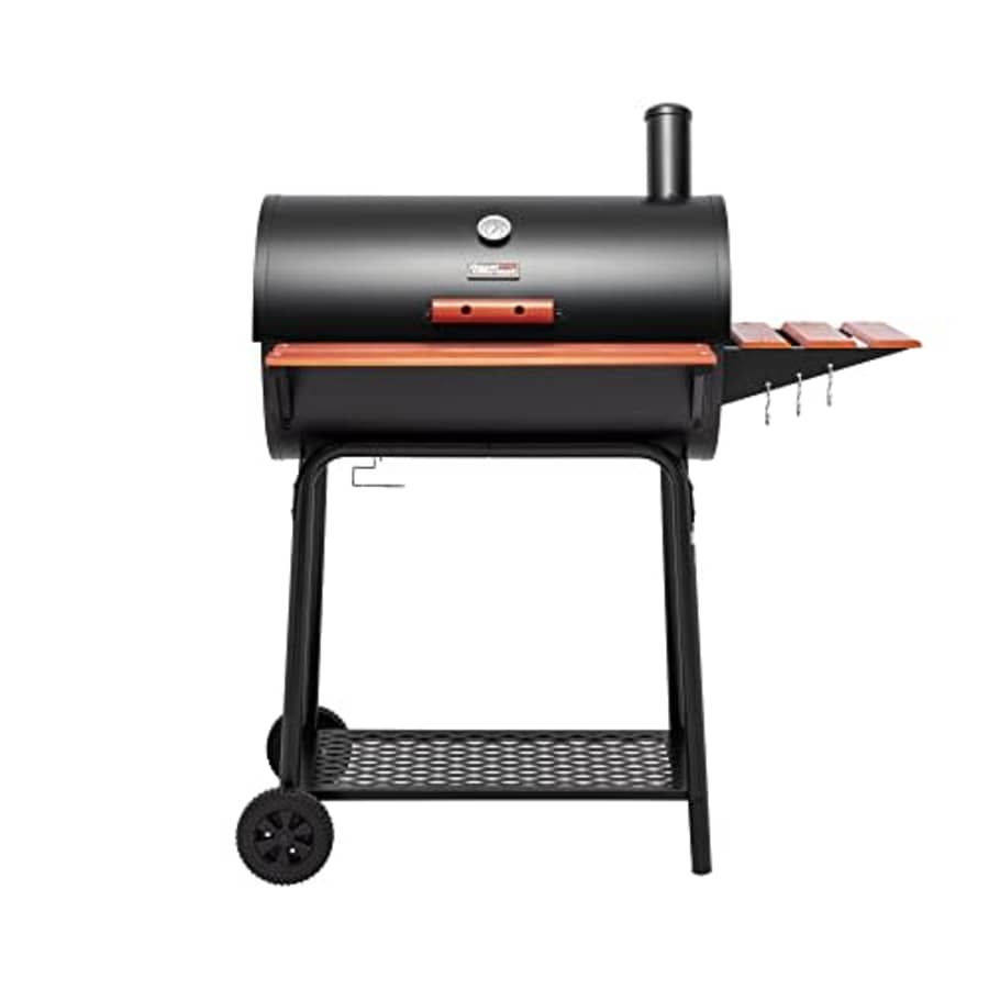 Royal Gourmet CC1830V 30 Barrel Charcoal Grill with Wood-Painted Side Front Table, 627 Square for $110 Royal Gourmet CC1830V 30 Barrel Charcoal Grill with Wood-Painted Side Front Table, 627 Square for $110