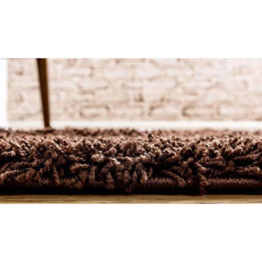 Unique Loom Solo Solid Shag Collection Modern Plush Chocolate Brown Runner Rug (2' 6 x 19' 8) for $83 Unique Loom Solo Solid Shag Collection Modern Plush Chocolate Brown Runner Rug (2' 6 x 19' 8) for $83