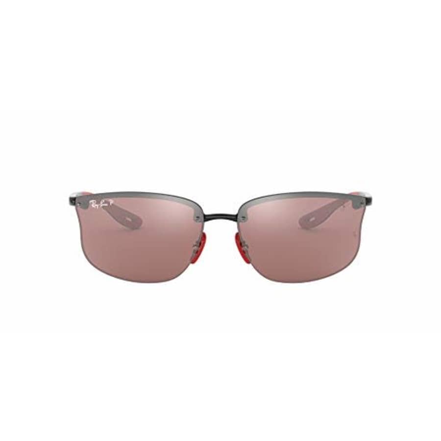 Ray-Ban Men's RB4322M Scuderia Ferrari Collection Square Sunglasses, Black/Purple Mirror Silver for $245 Ray-Ban Men's RB4322M Scuderia Ferrari Collection Square Sunglasses, Black/Purple Mirror Silver for $245
