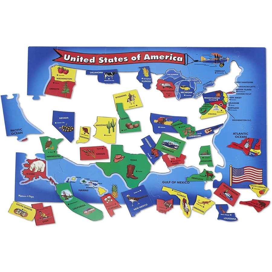 Melissa & Doug USA Map Floor Puzzle for $14 Melissa & Doug USA Map Floor Puzzle for $14