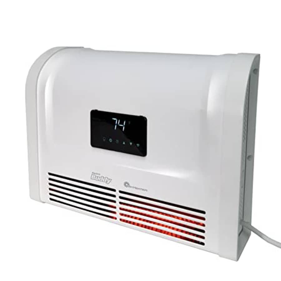 Mr. Heater 1500W Wall Mount Smart Home Electric Heater, White, Medium for $115