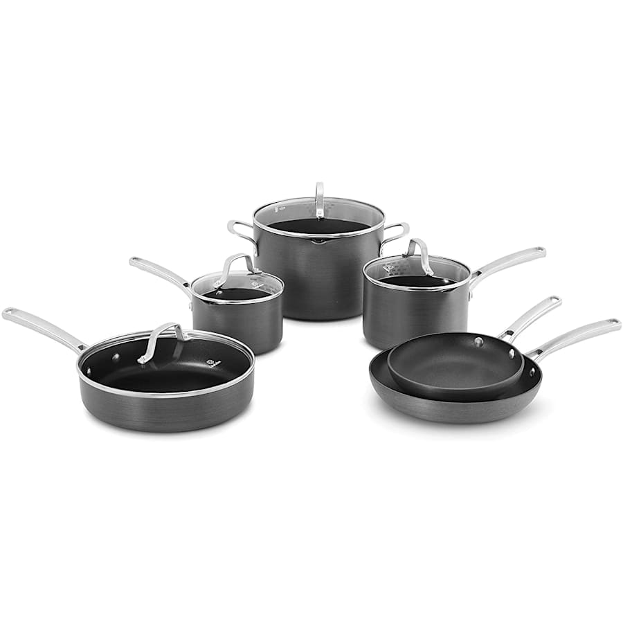 Calphalon Classic 10-Piece Hard-Anodized Nonstick Cookware Set for $127 Calphalon Classic 10-Piece Hard-Anodized Nonstick Cookware Set for $127