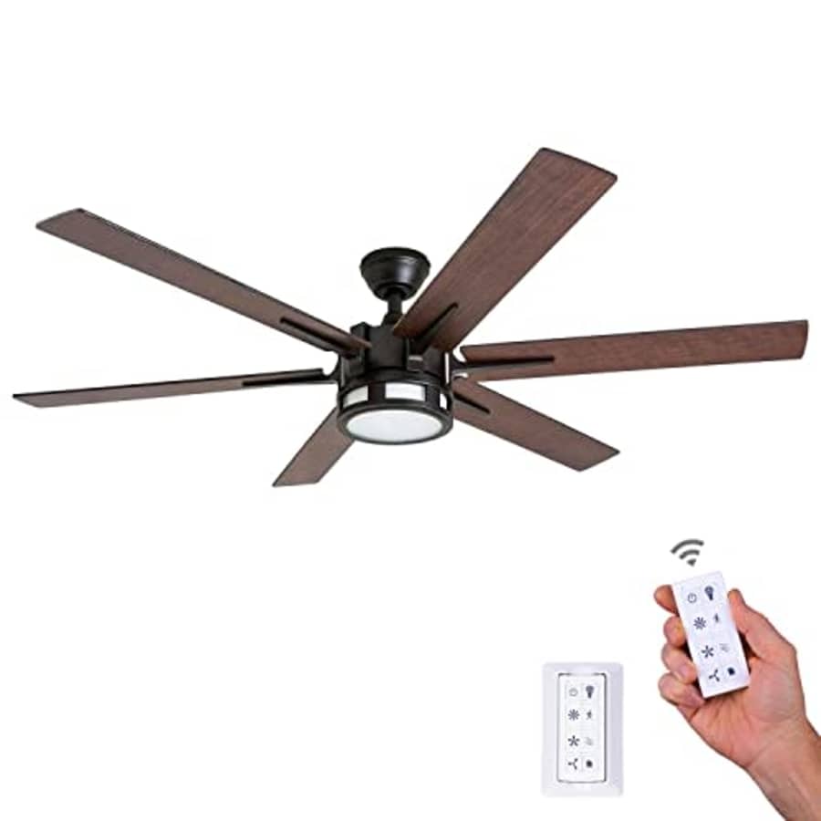 Honeywell Ceiling Fans Kaliza - 56-in Dual Mount Indoor - LED Ceiling Fan with Light - Contemporary for $191