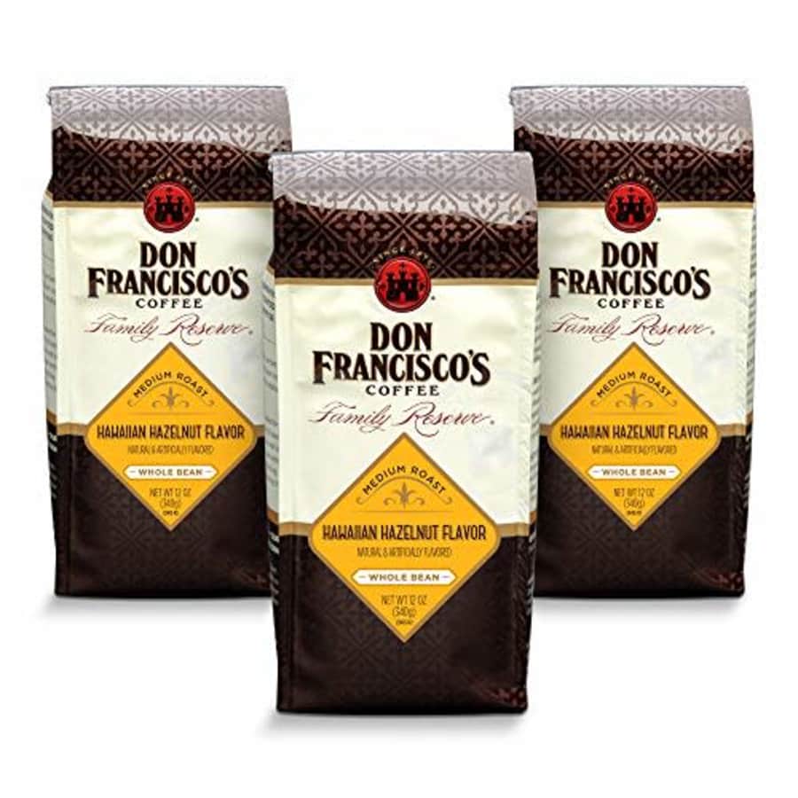 Don Francisco's Hawaiian Hazelnut Flavored Whole Bean Coffee 3 bags (12 oz. each) for $27 Don Francisco's Hawaiian Hazelnut Flavored Whole Bean Coffee 3 bags (12 oz. each) for $27