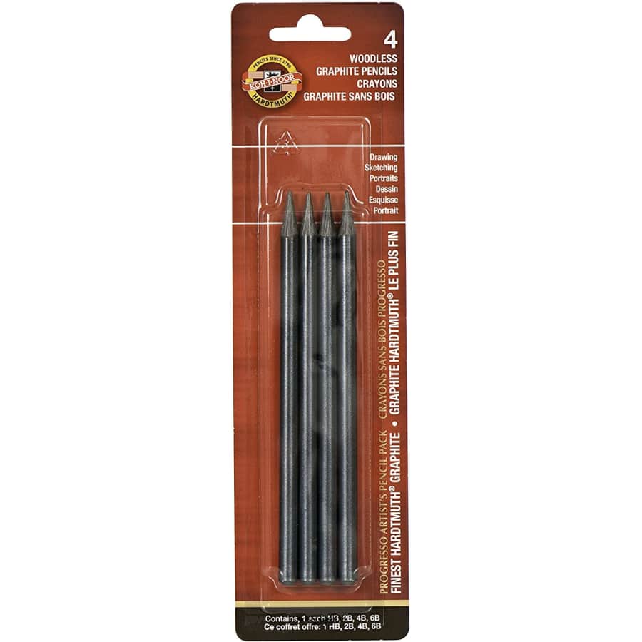 Koh-I-Noor Progresso Woodless Graphite 4-Pencil Set for $7 Koh-I-Noor Progresso Woodless Graphite 4-Pencil Set for $7