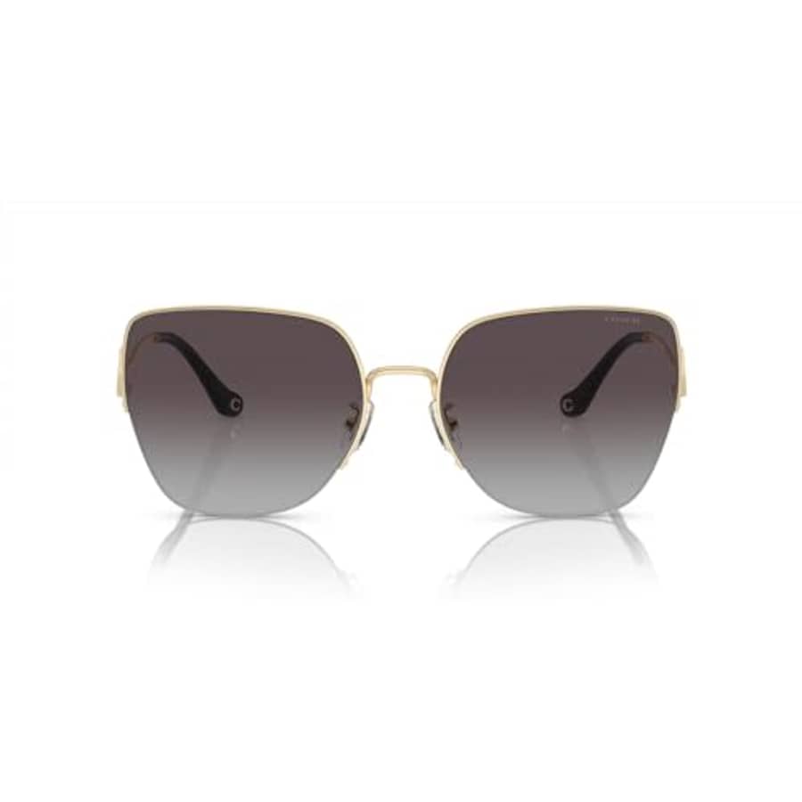 Coach HC7156D Sunglasses, Shiny Light Gold/Grey Gradient, 60 mm for $138 Coach HC7156D Sunglasses, Shiny Light Gold/Grey Gradient, 60 mm for $138