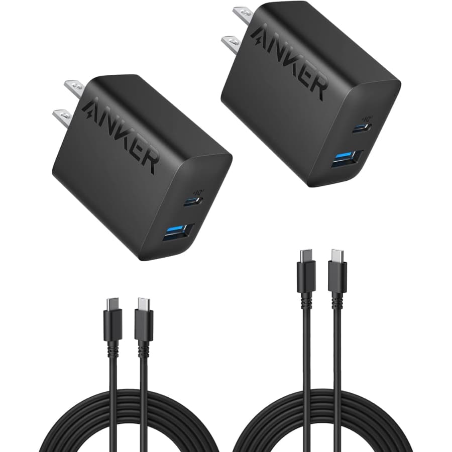 Anker 20W USB / USB-C Fast Wall Charger 2-Pack for $13