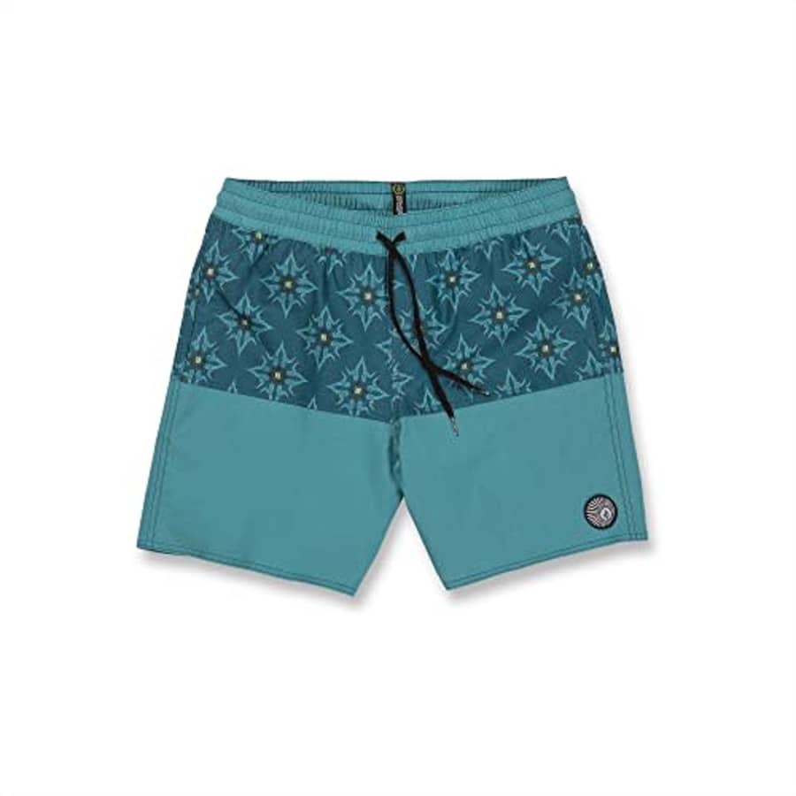 Volcom Men's Standard Unbalanced Stoney 17" Trunk Boardshort, Electric Blue, Large for $18