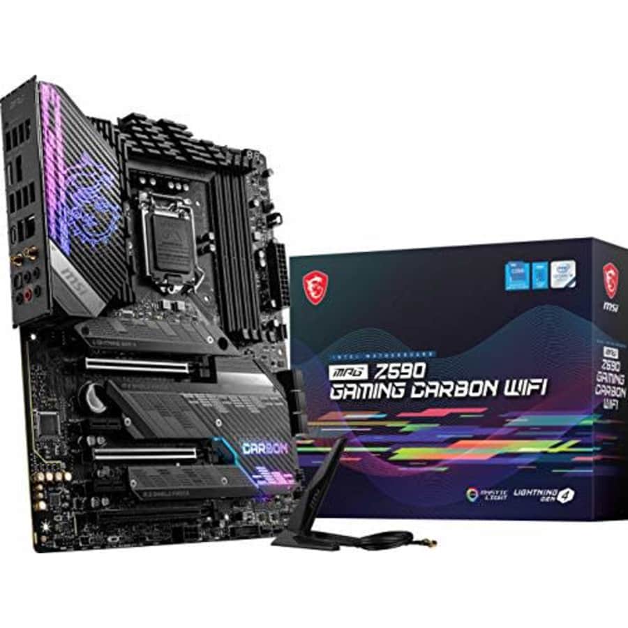 MSI MPG Z590 Gaming Carbon WiFi Gaming Motherboard (ATX, 11th/10th Gen Intel Core, LGA 1200 Socket, for $162
