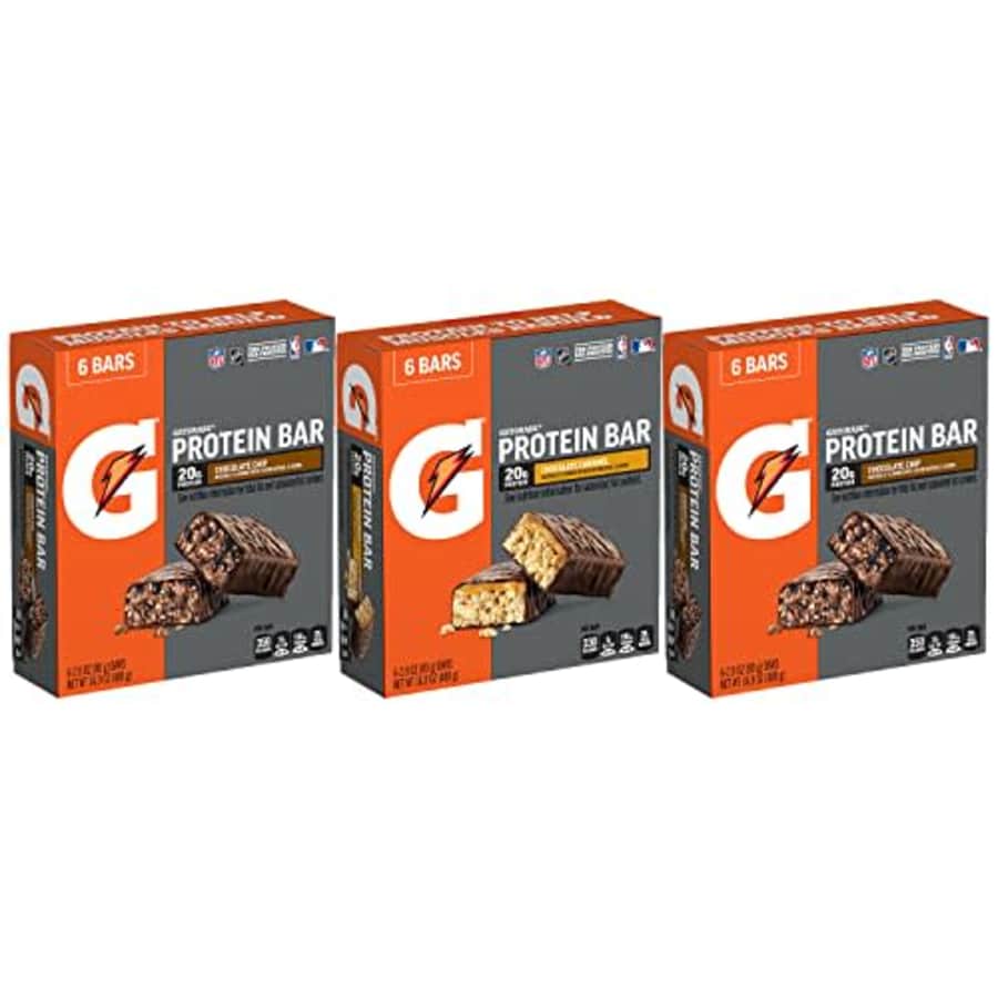 Gatorade Whey Protein Bars, Variety Pack, 2.8 oz bars (Pack of 18) for $37