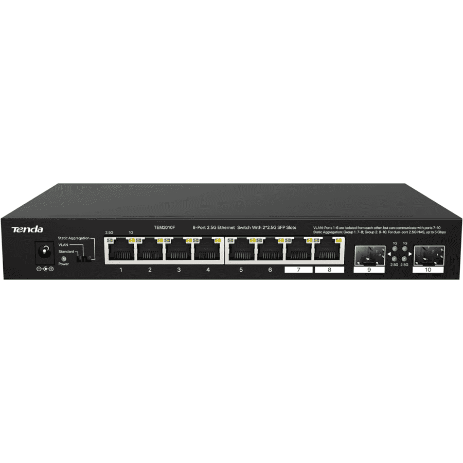 Tenda 8-Port 2.5Gbps Unmanaged Ethernet Switch for $70 Tenda 8-Port 2.5Gbps Unmanaged Ethernet Switch for $70