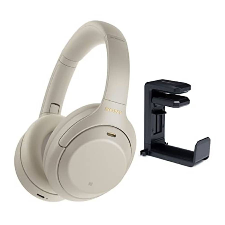 Sony WH-1000XM4 Wireless Noise Canceling Over-Ear Headphones (Silver) Bundle with Headphone Hanger for $348 Sony WH-1000XM4 Wireless Noise Canceling Over-Ear Headphones (Silver) Bundle with Headphone Hanger for $348