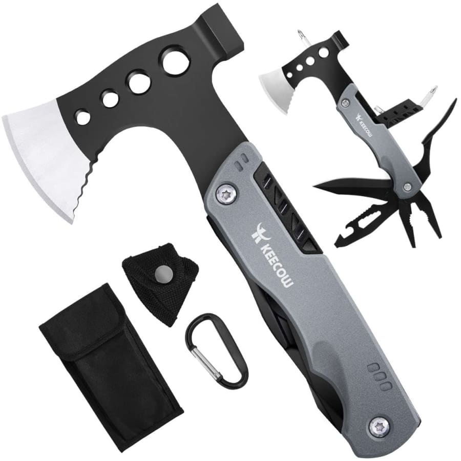 Keecow 14-in-1 Multitool Axe and Hammer for $12