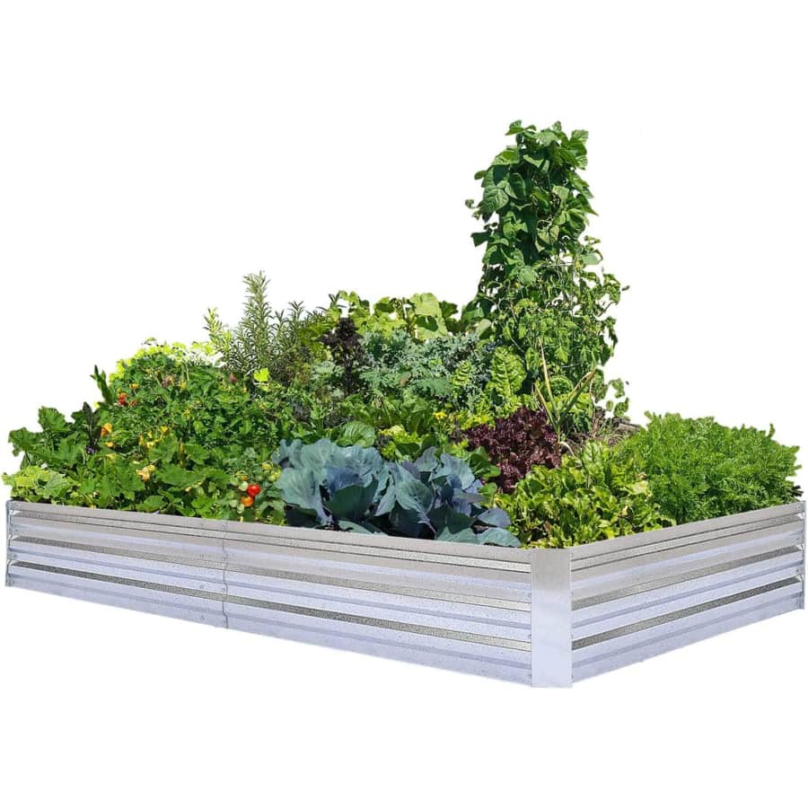 Galvanized 8x4-ft. Raised Garden Bed for $40 Galvanized 8x4-ft. Raised Garden Bed for $40