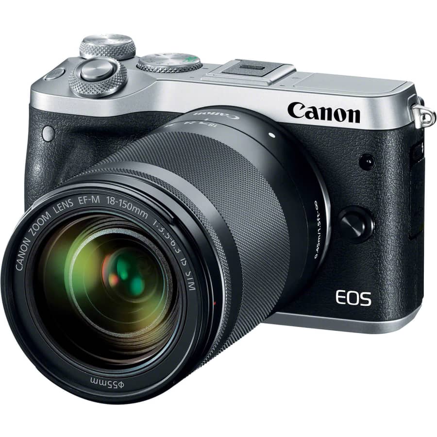 Canon EOS M6 24.2MP Mirrorless Digital Camera w/ 18-150mm Lens for $449