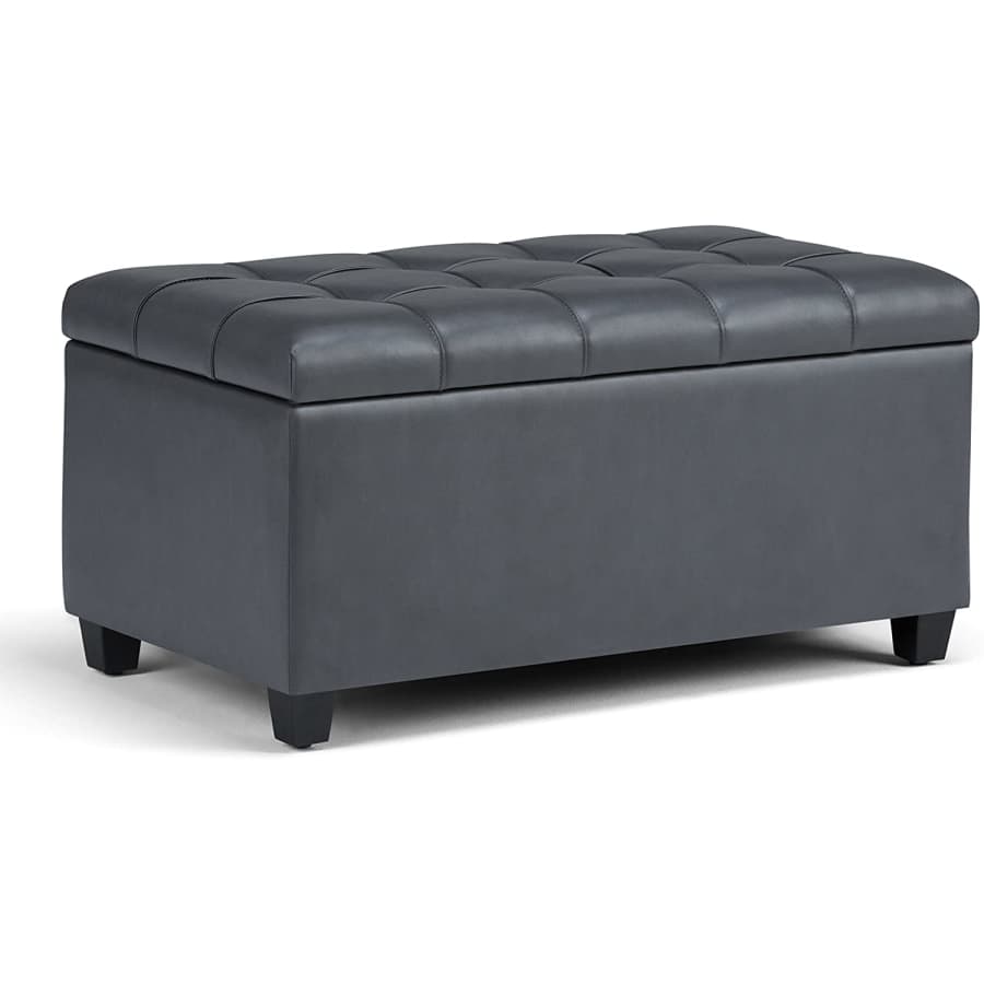 Simpli Home Sienna 34" Lift Top Storage Ottoman Bench for $139 Simpli Home Sienna 34" Lift Top Storage Ottoman Bench for $139