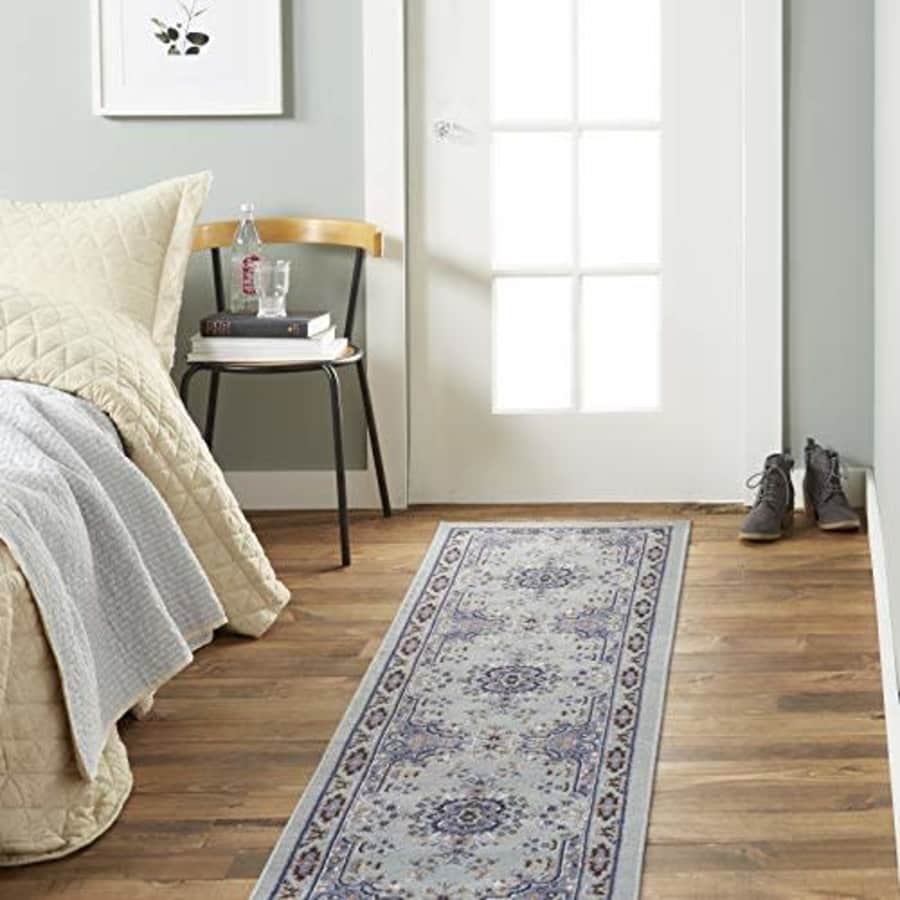 Home Dynamix Premium Sakarya Traditional Medallion Border Area Rug, Silver, 1'9"x7'2" Runner for $15 Home Dynamix Premium Sakarya Traditional Medallion Border Area Rug, Silver, 1'9"x7'2" Runner for $15