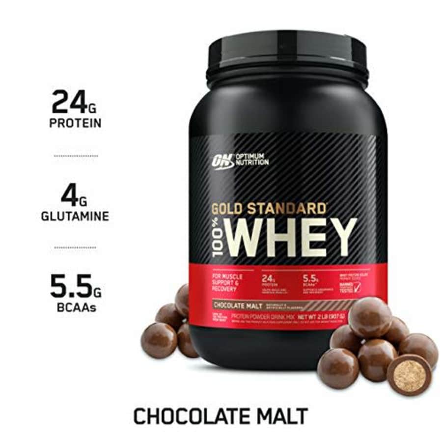 Optimum Nutrition Gold Standard 100% Whey Protein Powder, Chocolate Malt, 2 Pound (Packaging May for $38 Optimum Nutrition Gold Standard 100% Whey Protein Powder, Chocolate Malt, 2 Pound (Packaging May for $38