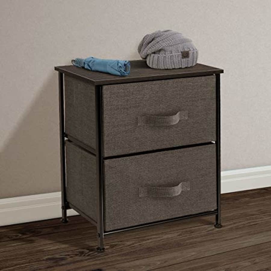 Sorbus Nightstand with 2 Drawers - Bedside Furniture & Night Stand End Table Dresser for Home, for $40
