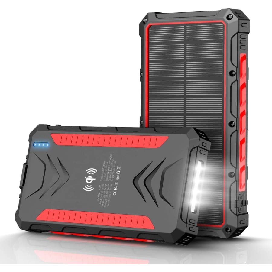 Feeke 30,000mAh Solar Power Bank for $25