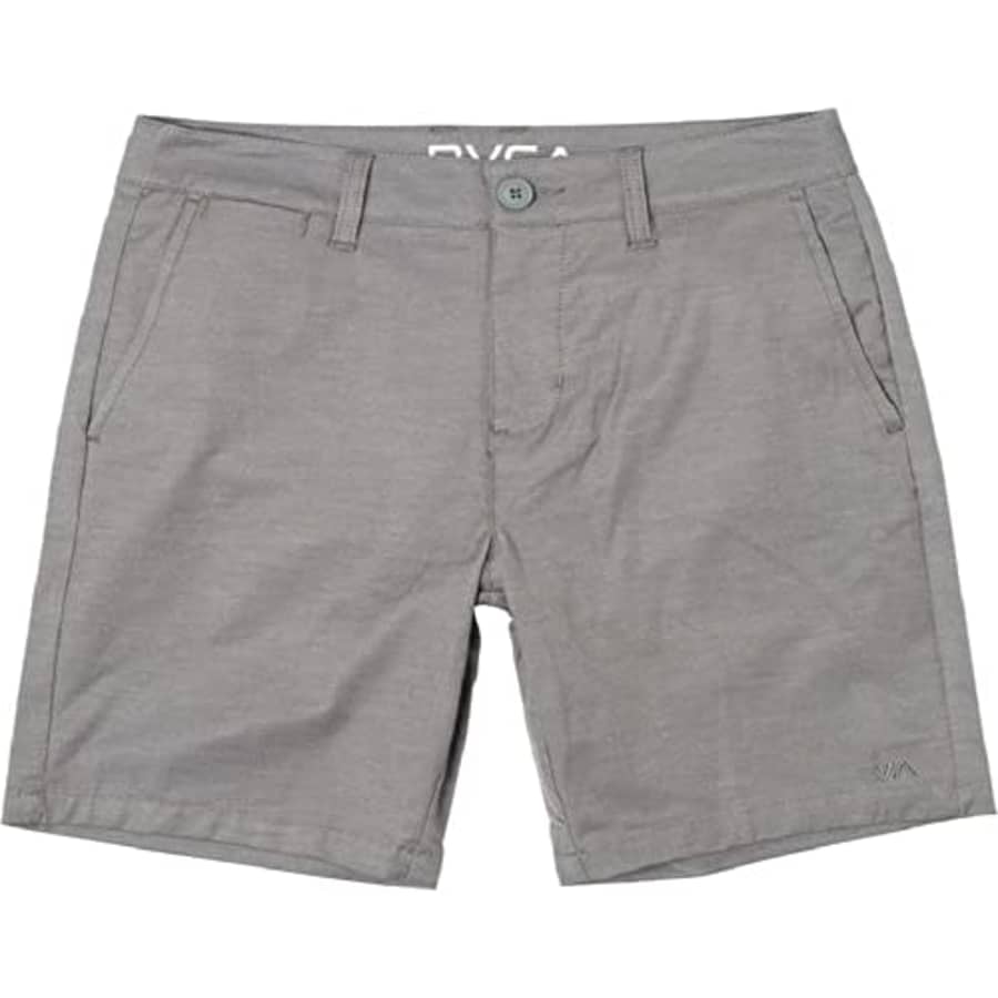 RVCA Boys' Elastic Wasit 17" Hybrid Stretch Walkshort, Back in/Athletic Heather, 29 for $30