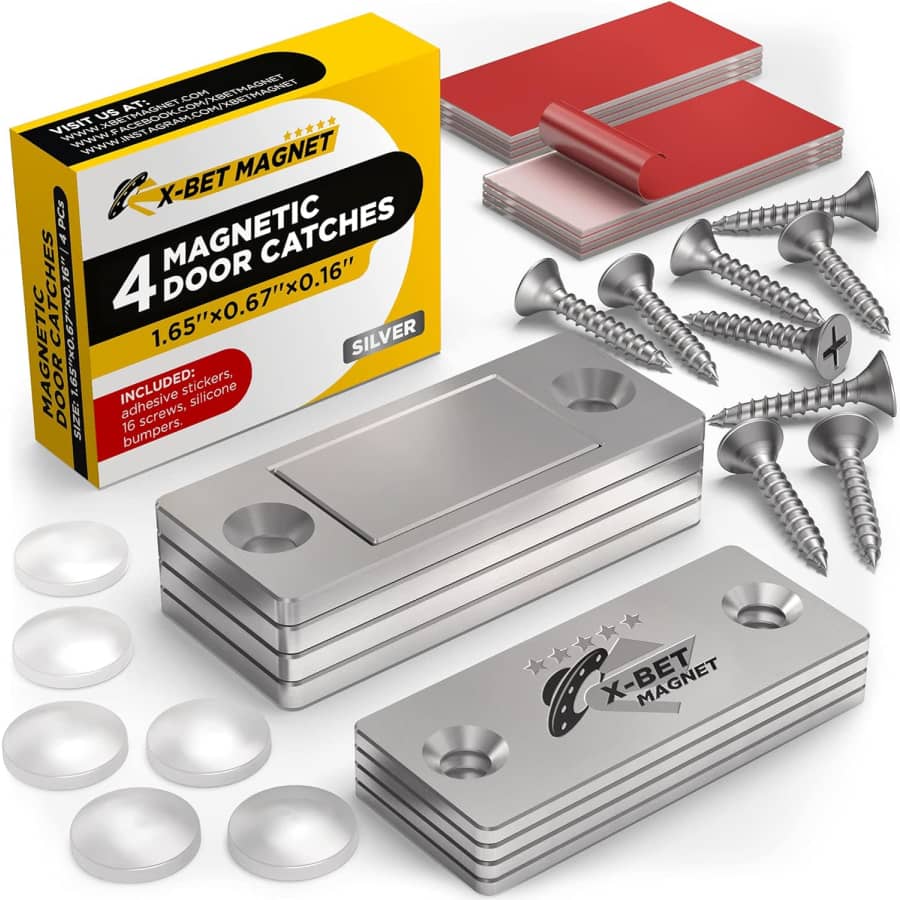 Silver Magnetic Door Catch 4-Pack for $5 Silver Magnetic Door Catch 4-Pack for $5
