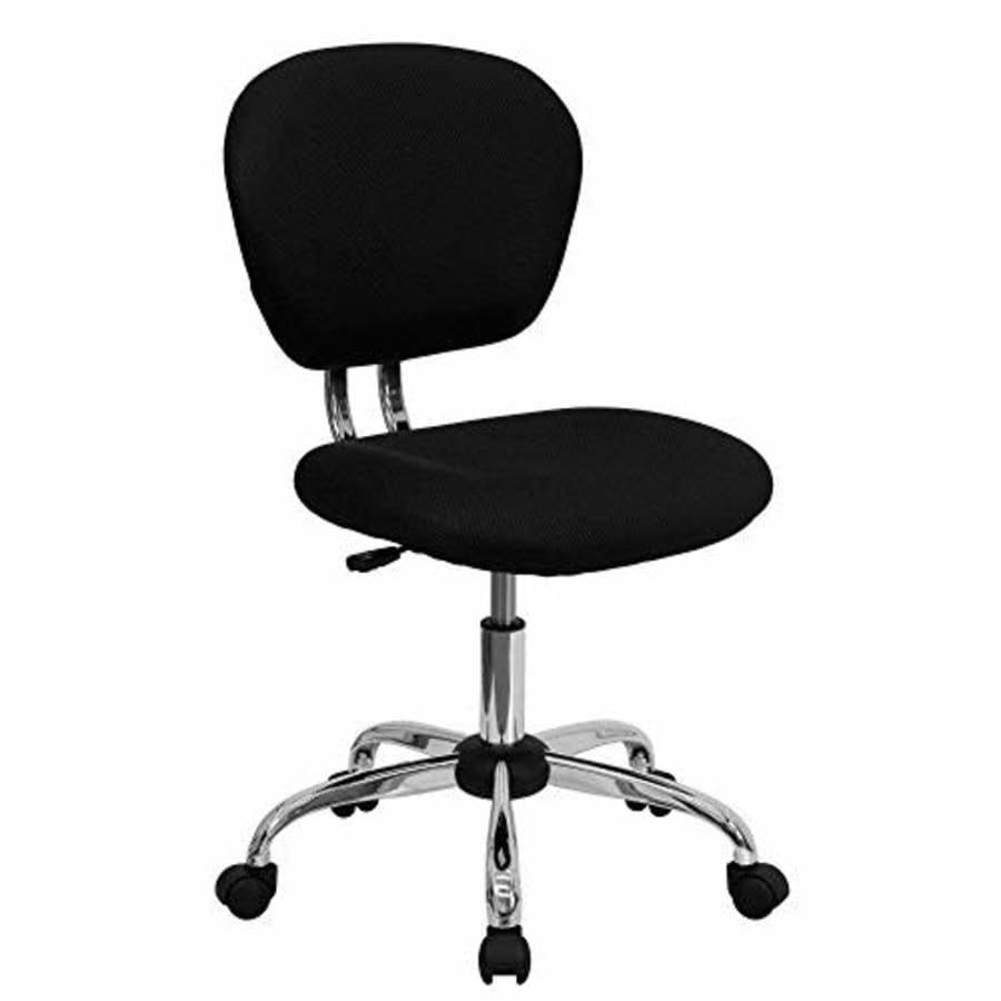 Flash Furniture Mid-Back Black Mesh Padded Swivel Task Office Chair with Chrome Base for $80