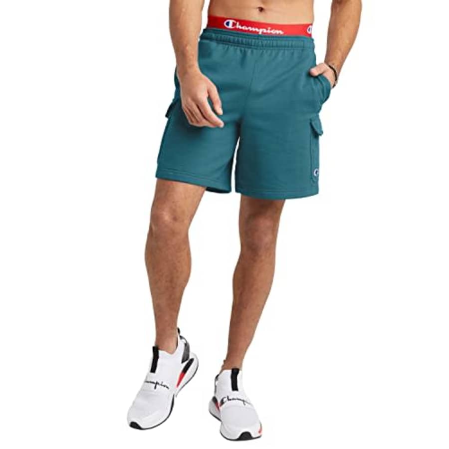 Champion Men's Cargo Shorts, Powerblend, Shorts for Men, Comfortable Cargo Shorts for Men, 8" for $30
